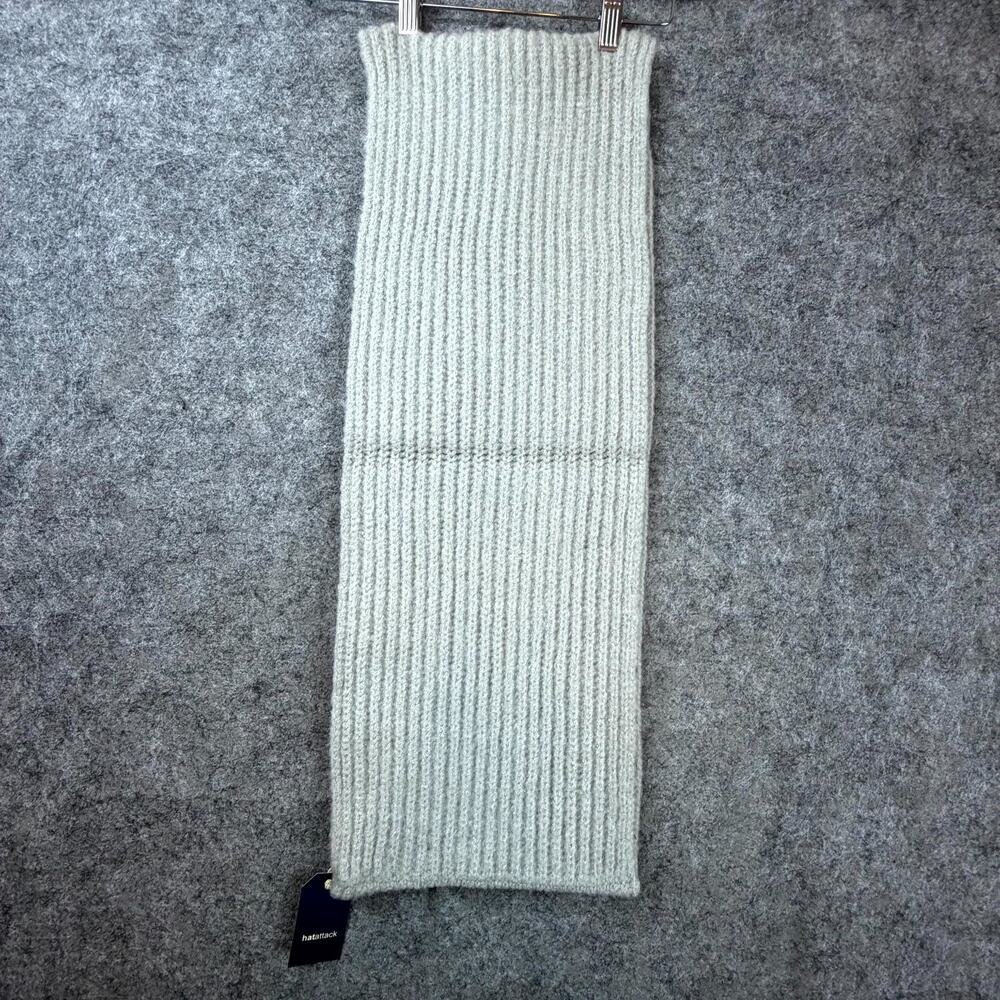 Hat Attack Lodge‎ Loop Scarf Womens One Size Light Gray Stretch Ribbed Knit Cozy